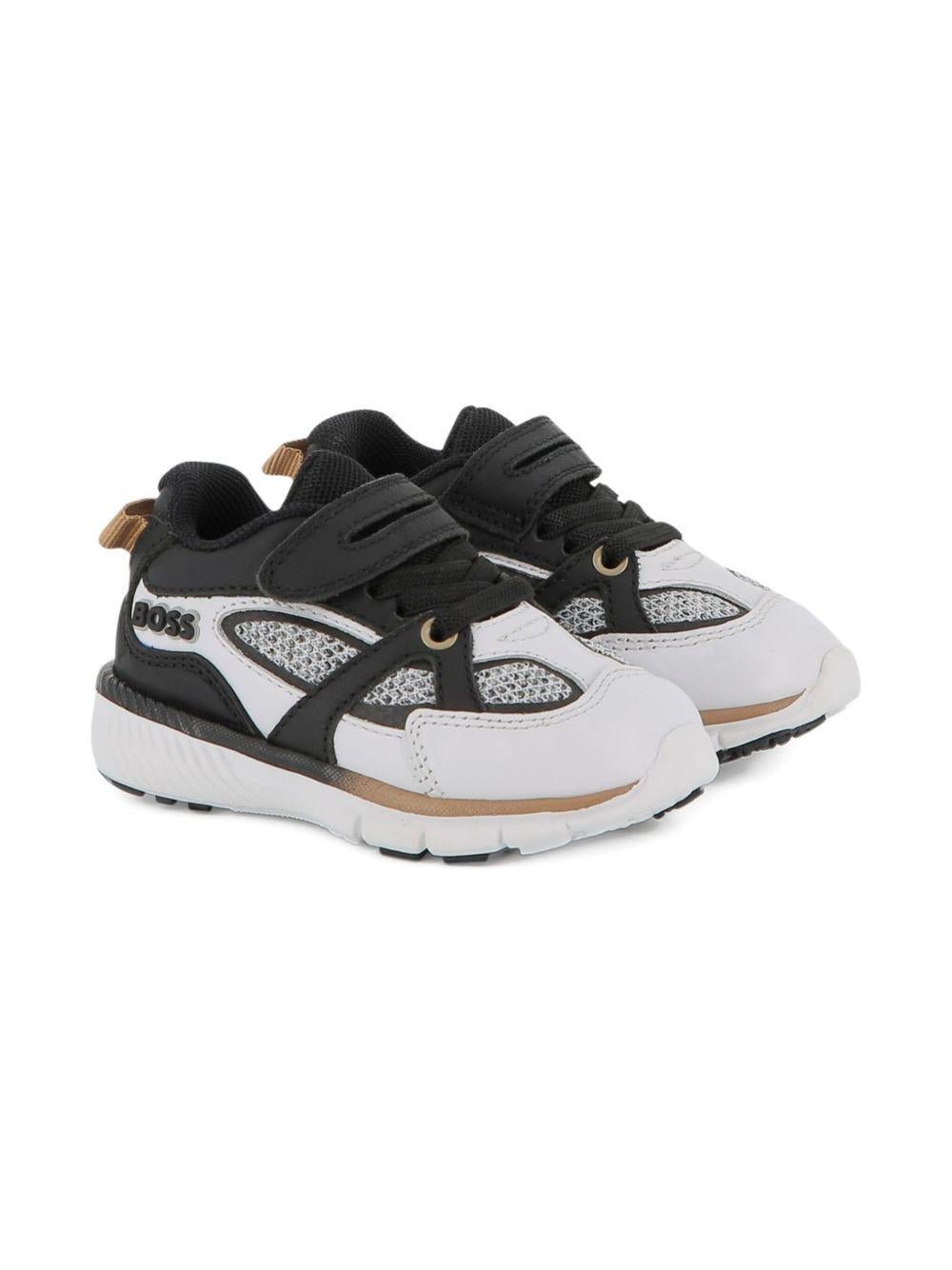Sneakers per bambino Boss Kids multicolore con inserti in rete - Rubino Kids