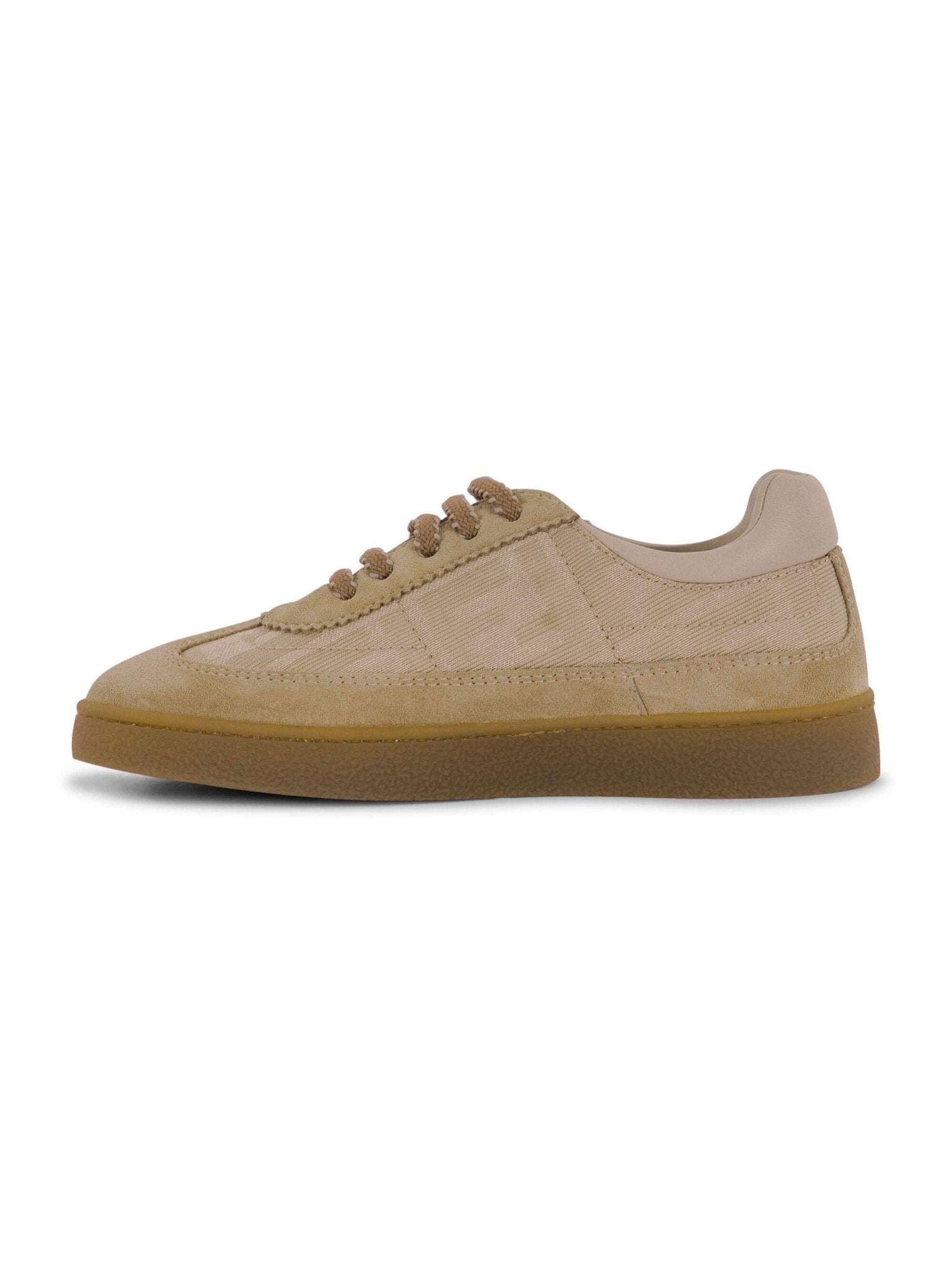 Sneakers per bambino Fendi Kids beige con inserti in pelle scamosciata - Rubino Kids