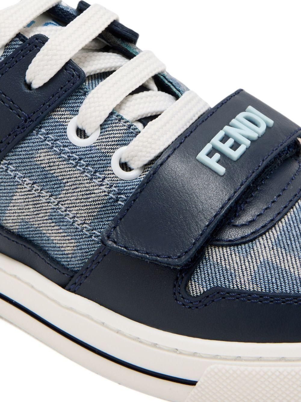 Sneakers per bambino Fendi Kids blu con logo FF - Rubino Kids