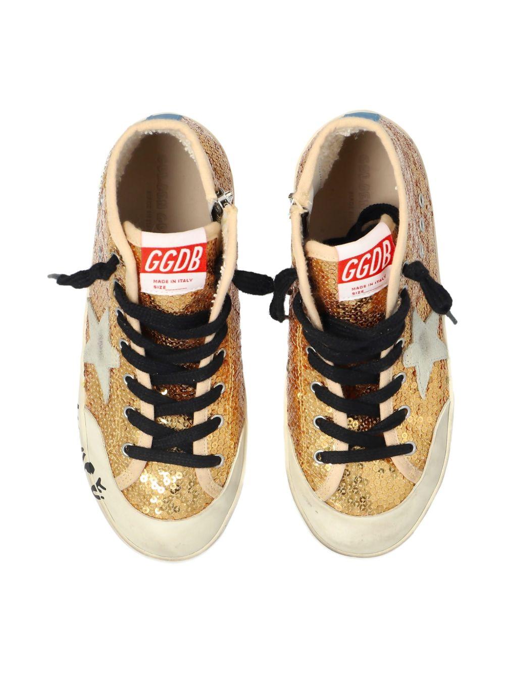 Sneakers per bambino Golden Goose Kids oro con paillettes - Rubino Kids