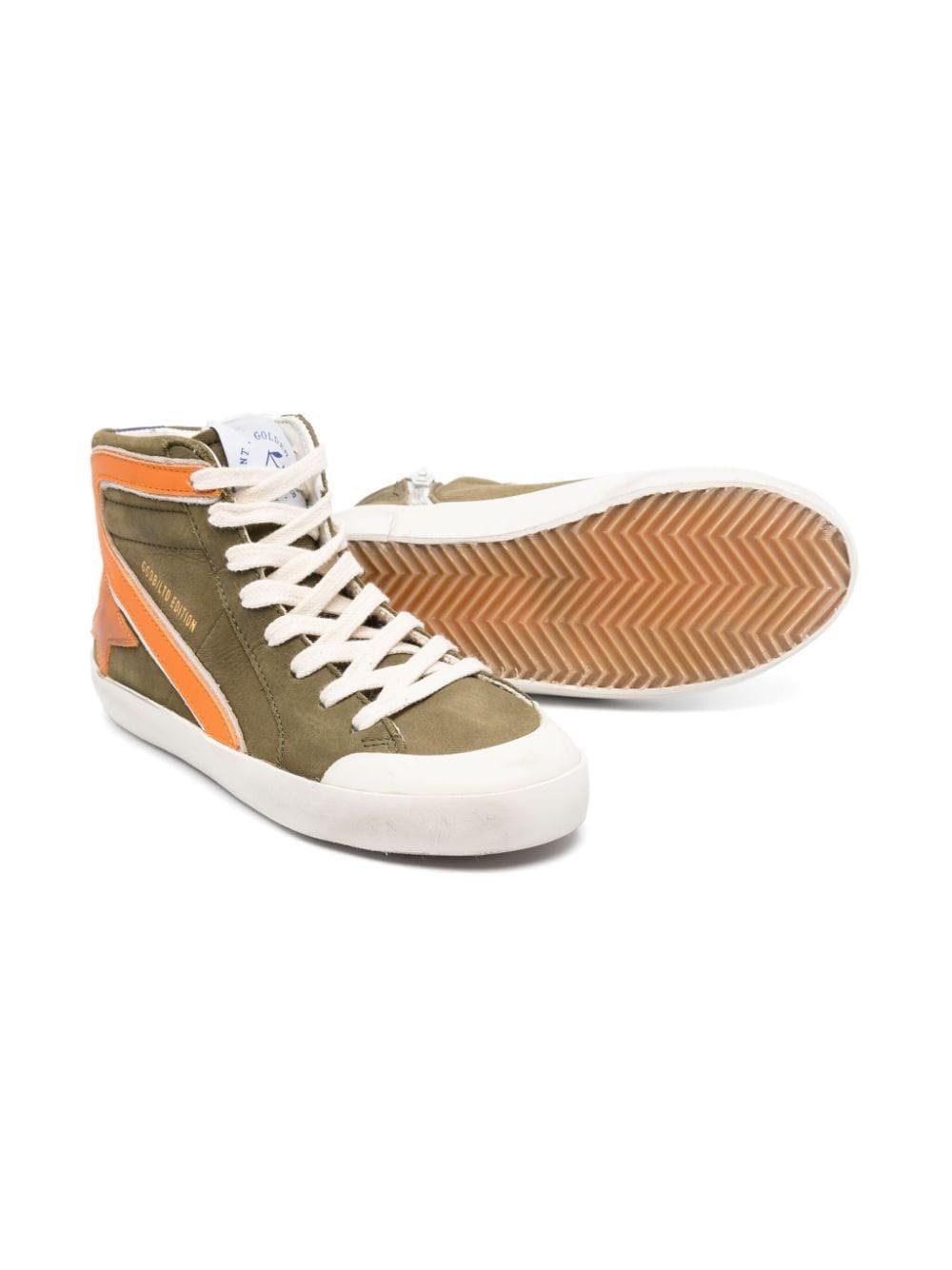 Sneakers per bambino Golden Goose Kids x Bonpoint verde con applicazione laterale a stella - Rubino Kids