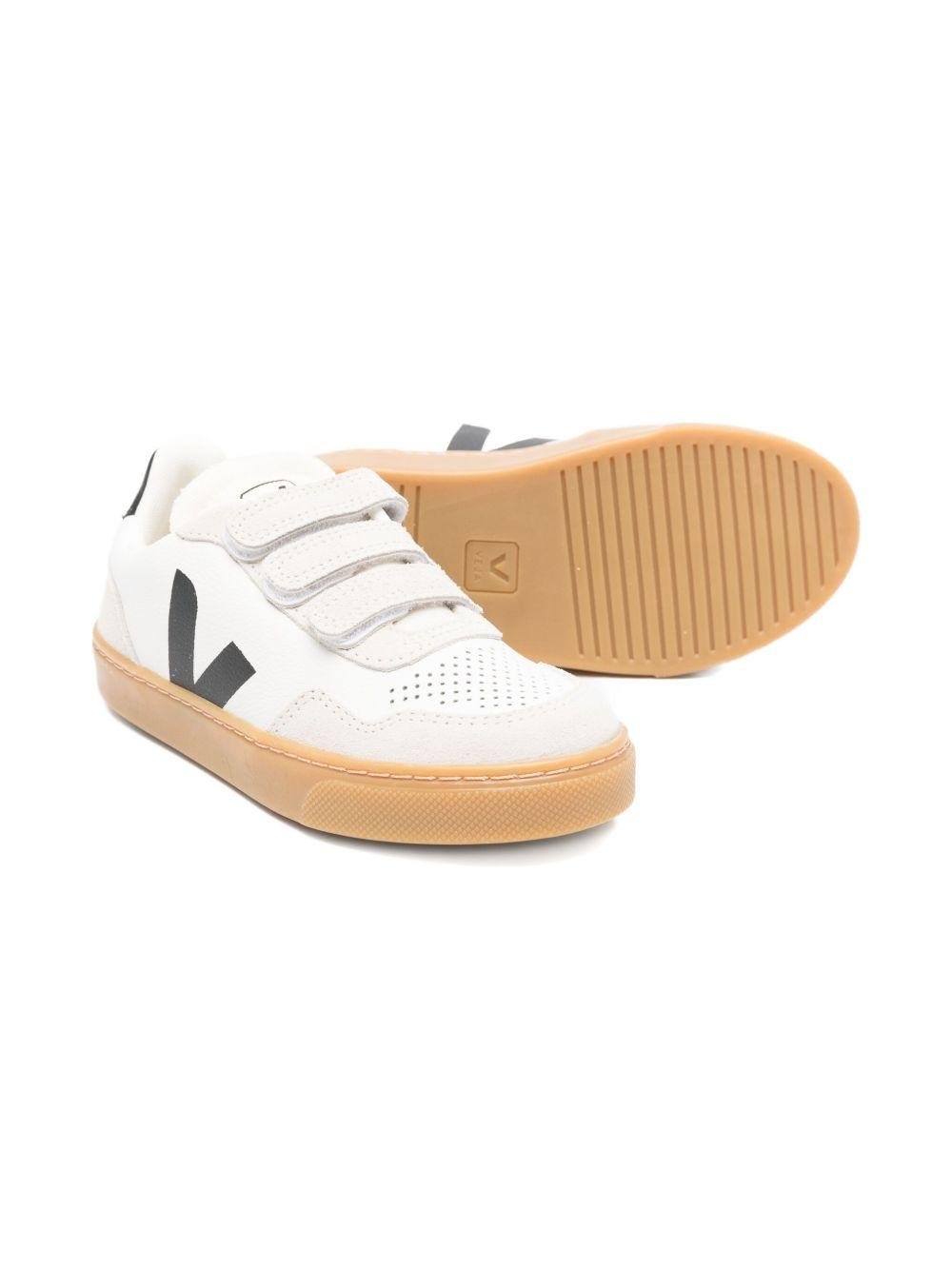 Sneakers per bambino VEJA Kids bianche con applicazione logo - Rubino Kids