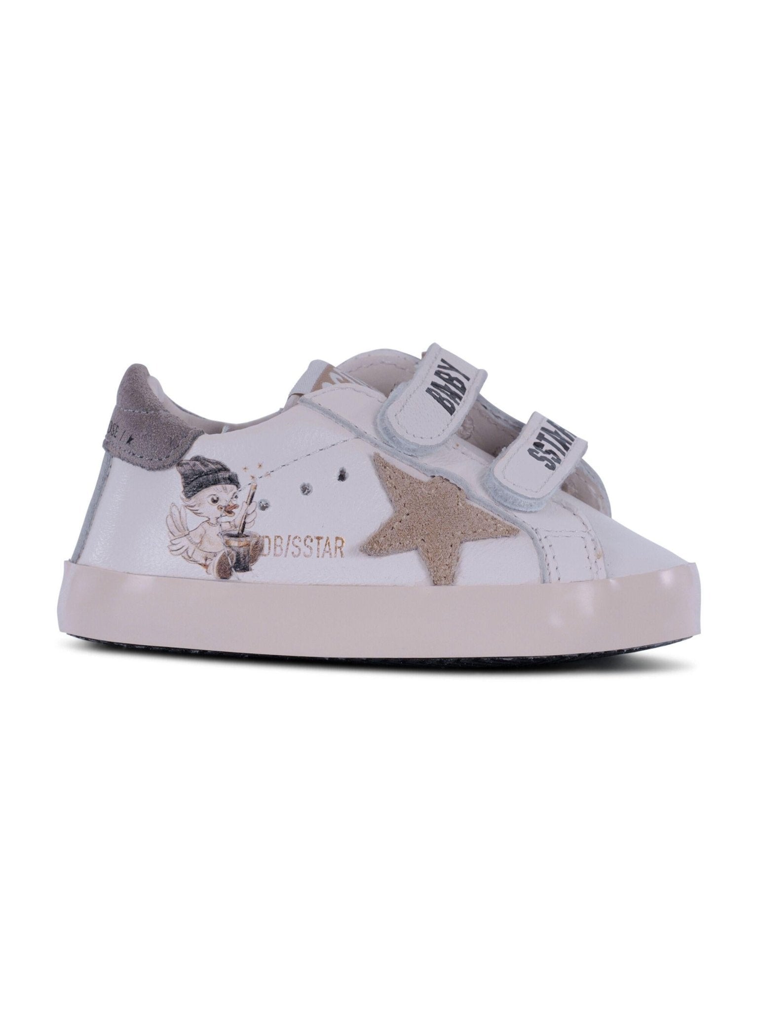 Sneakers per neonati Golden Goose Kids bianche con applicazione stella - Rubino Kids