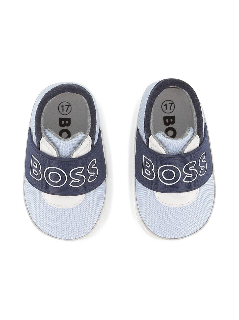 Sneakers per neonato BOSS Kids azzurre con fascia elasticizzata - Rubino Kids