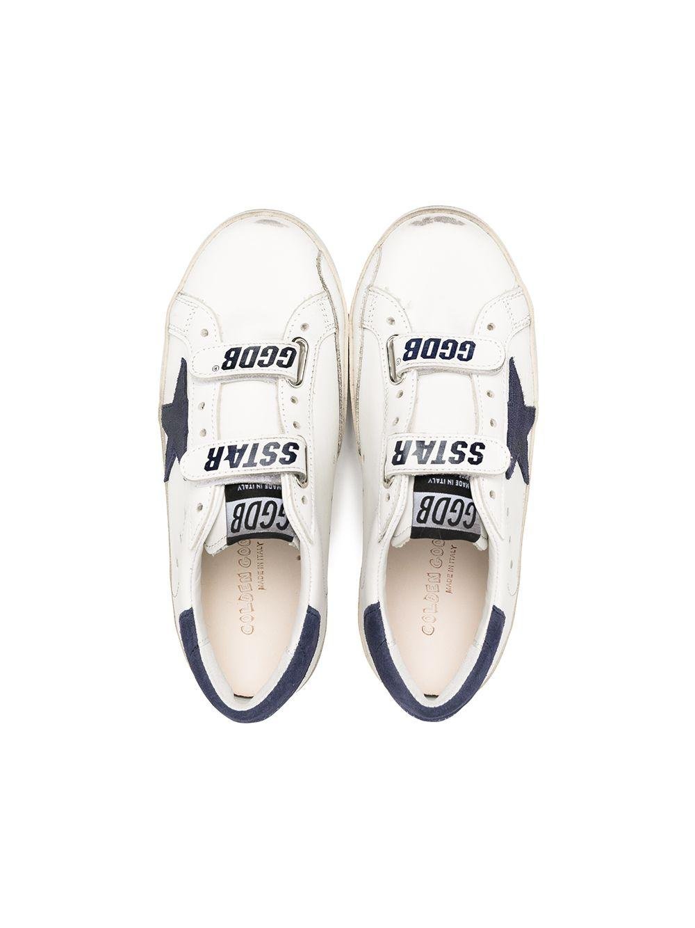 Sneakers Superstar per bambino Golden Goose Kids bianche con effetto vissuto - Rubino Kids