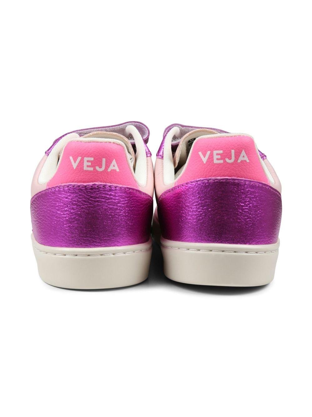 Sneakers V - 10 per bambina VEJA Kids fucsia con chiusura a strappo - Rubino Kids