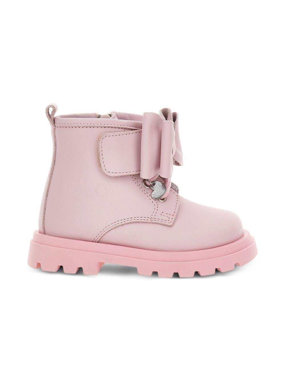 Stivaletti per bambina Monnalisa rosa con fiocco - Rubino Kids