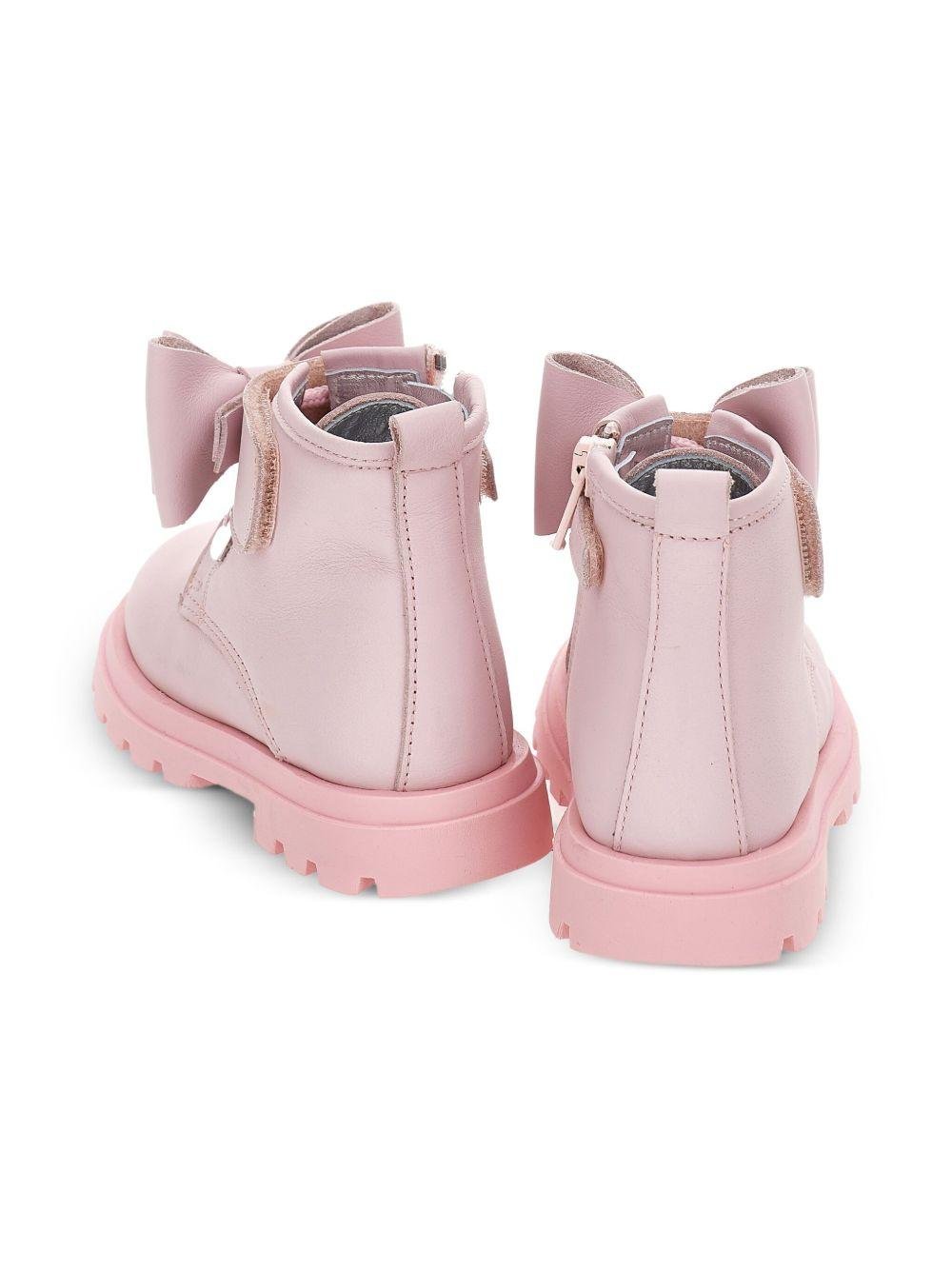 Stivaletti per bambina Monnalisa rosa con fiocco - Rubino Kids
