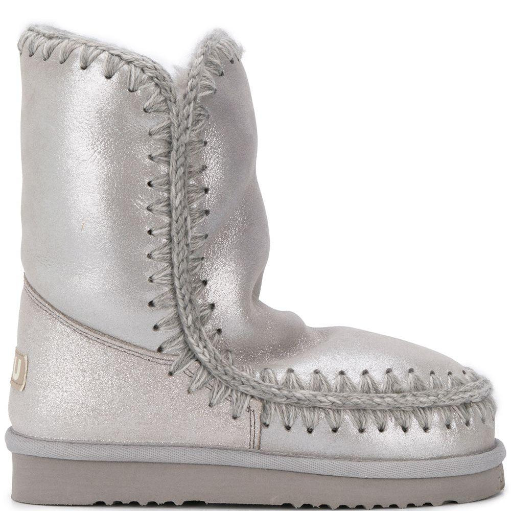 Stivaletti per bambina Mou Kids argento con logo - Rubino Kids