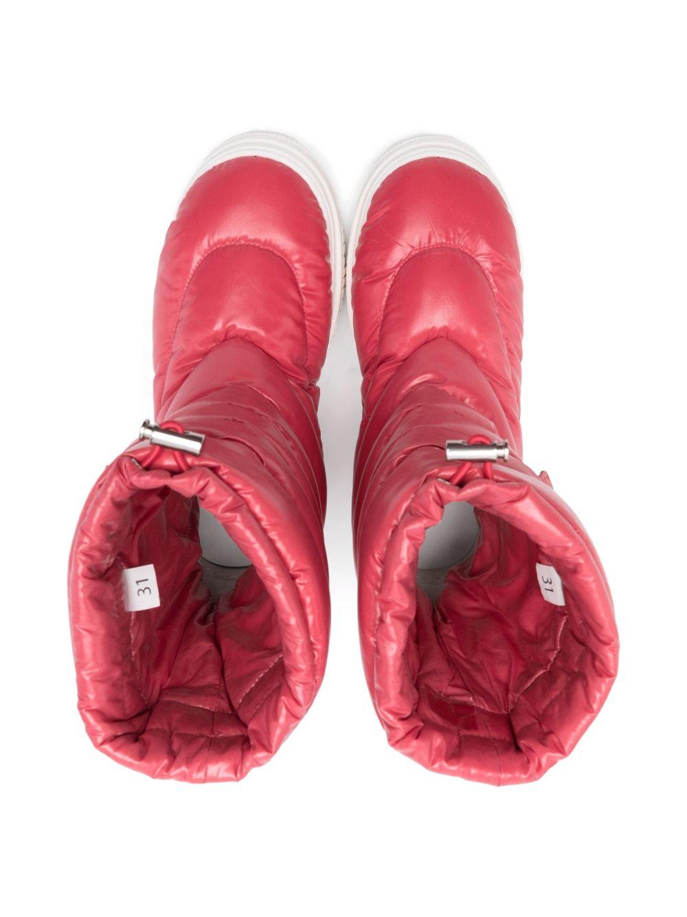 Stivali da neve per bambina Moncler Enfant fucsia con design imbottito - Rubino Kids