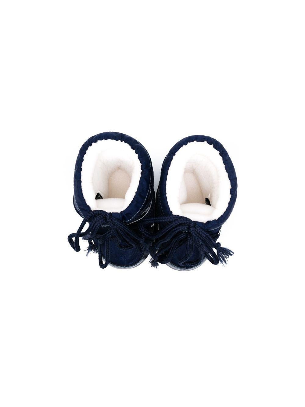 Stivali da neve per bambino Moon Boot Kids blu con stampa logo laterale - Rubino Kids