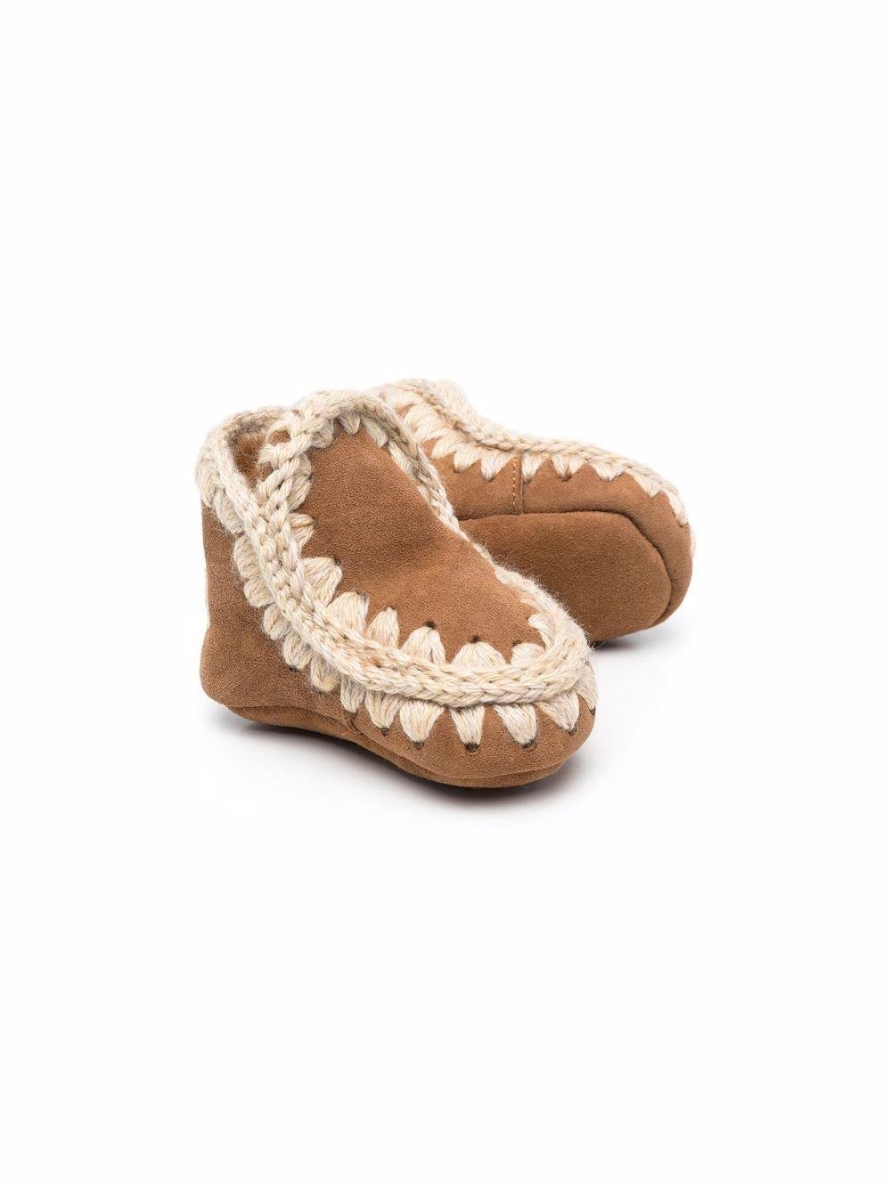 Stivali Eskimo per neonati Mou Kids marroni con fodera in pelle - Rubino Kids