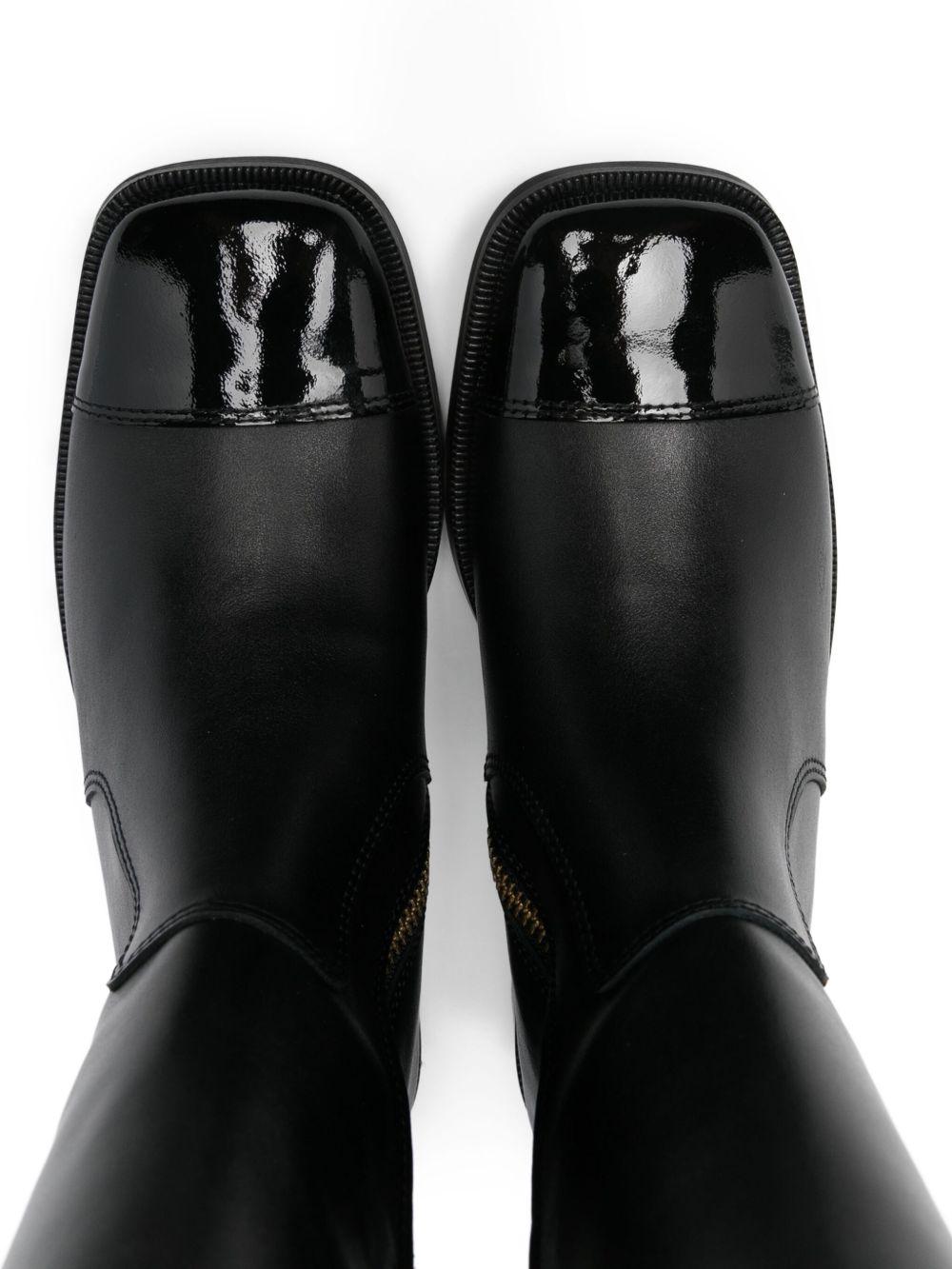 Stivali per bambina Balmain Kids nero con punta lucida - Rubino Kids