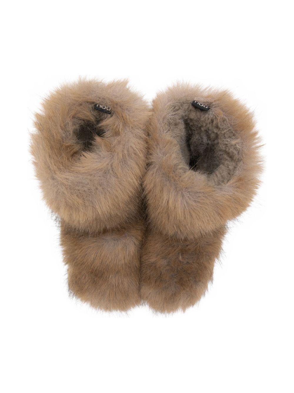 Stivali per bambina Douuod Kids marrone in pelliccia sintetica - Rubino Kids