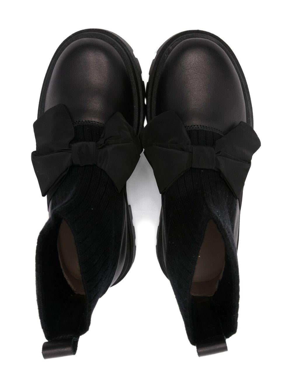 Stivali per bambina Florens neri con fiocco sul davanti - Rubino Kids