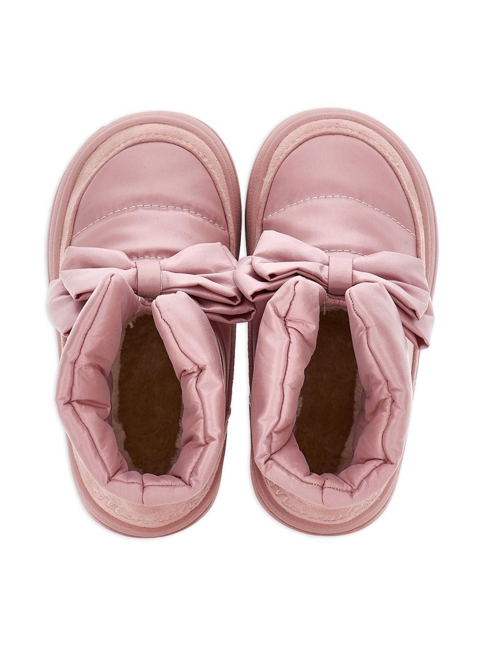 Stivali per bambina Monnalisa rosa con dettaglio fiocco - Rubino Kids