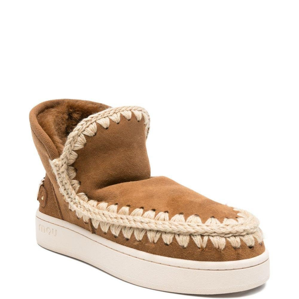 Stivali per bambina Mou Kids marroni con dettagli intrecciati - Rubino Kids