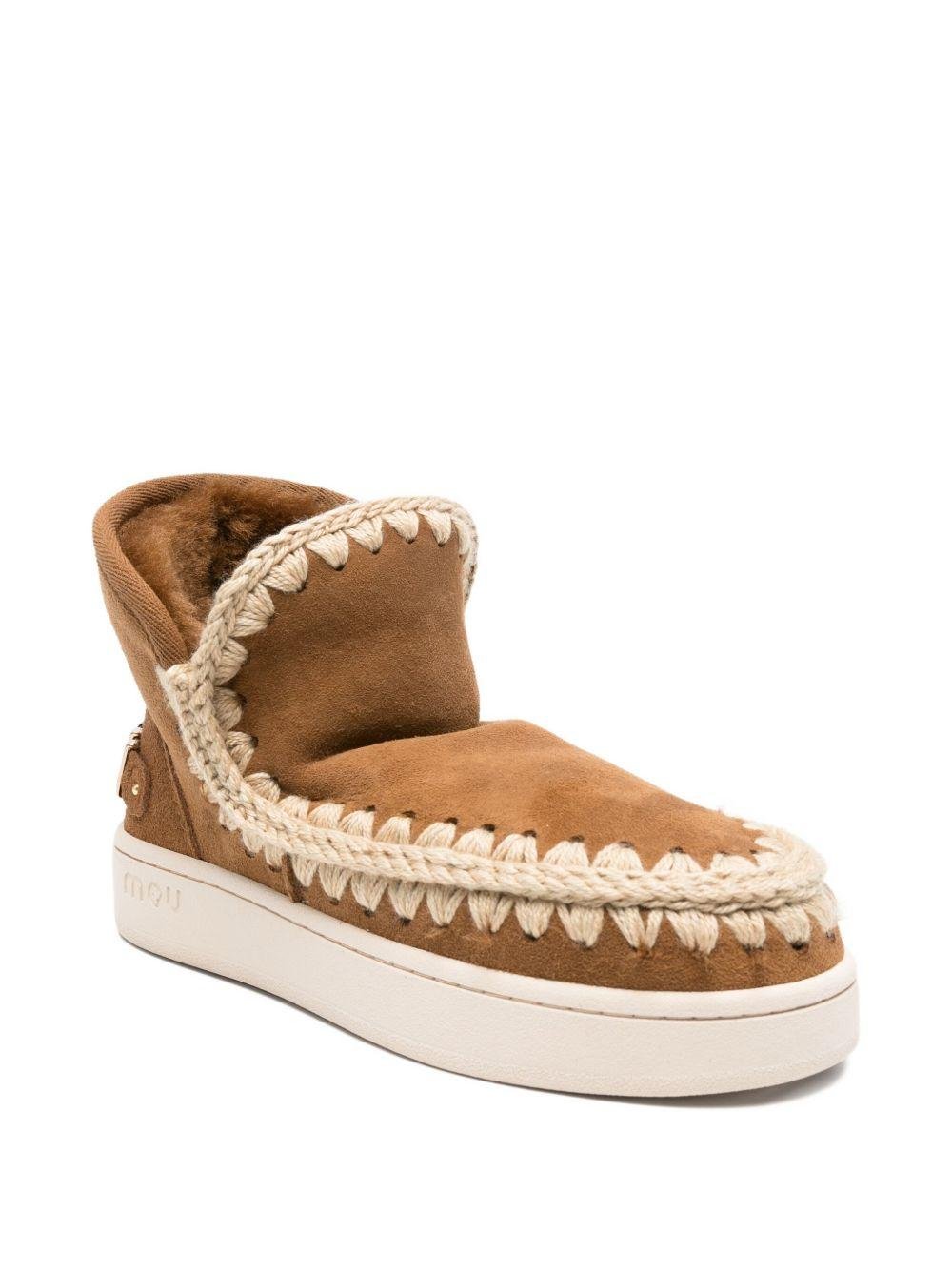 Stivali per bambina Mou Kids marroni con dettagli intrecciati - Rubino Kids