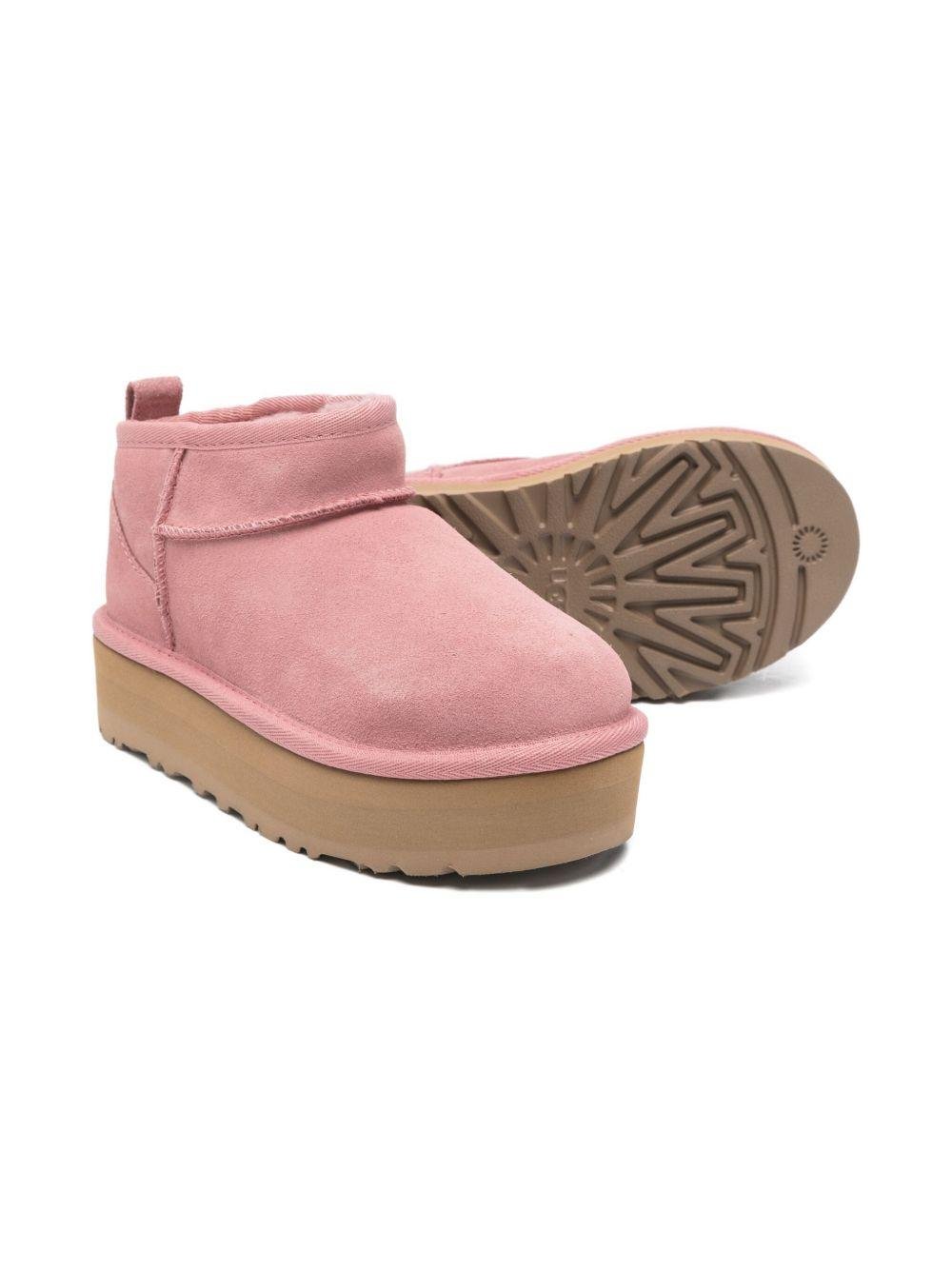 Stivali per bambina UGG Kids rosa con plateau - Rubino Kids