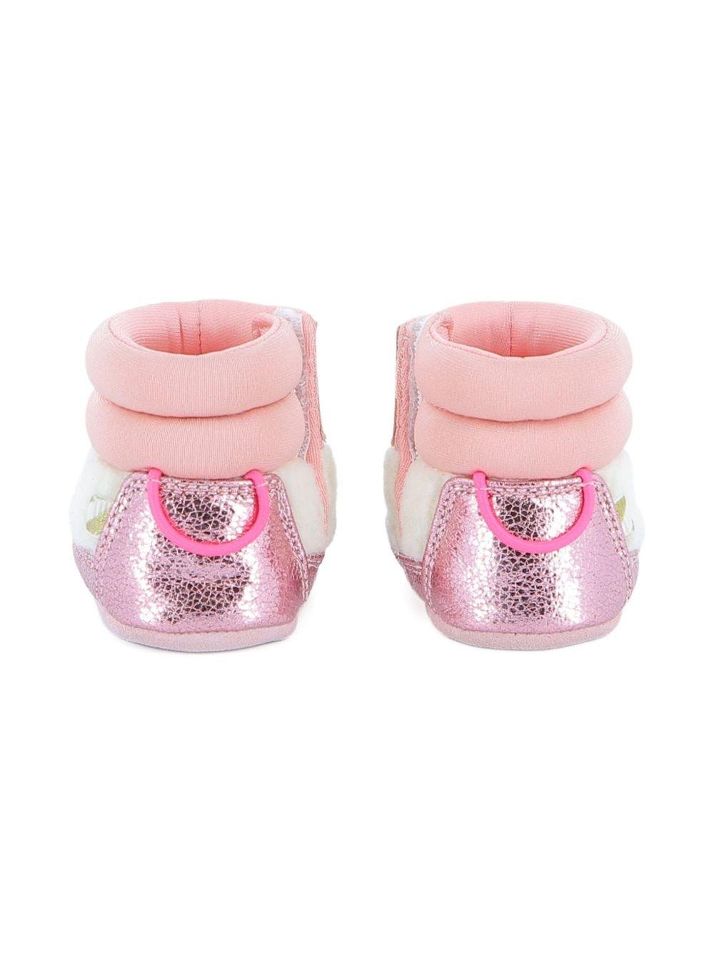 Stivali per neonata Billieblush rosa con bordo metallizzato - Rubino Kids