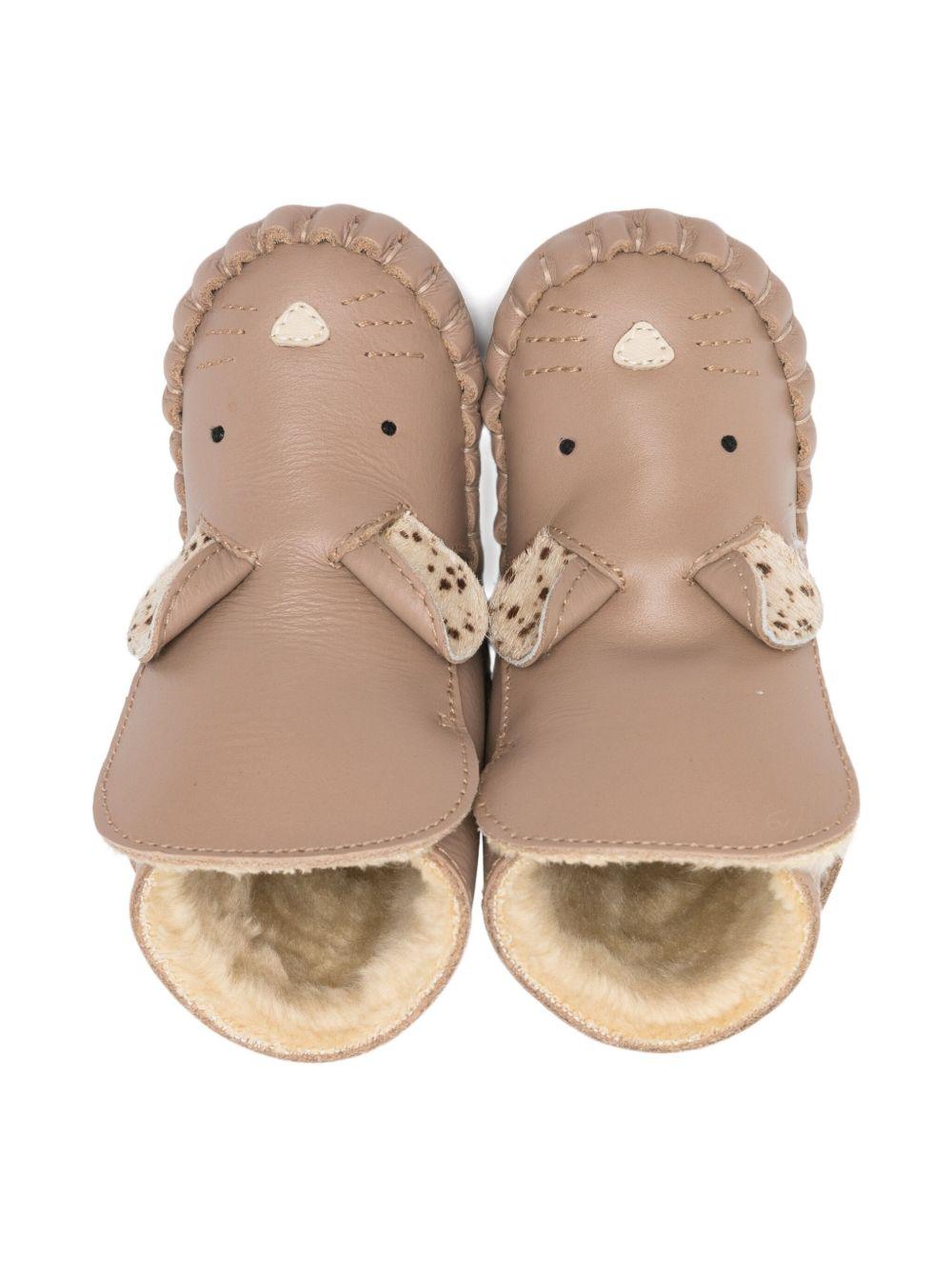 Stivali per neonata Donsje beige con motivo a muso di topo - Rubino Kids