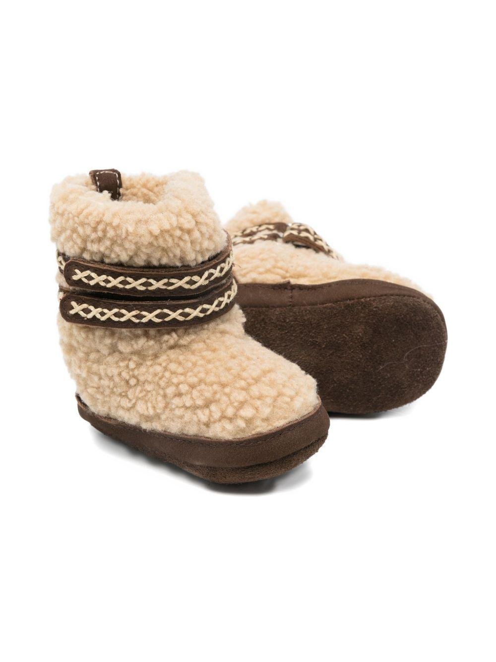 Stivali per neonata Donsje beige con suola in camoscio - Rubino Kids