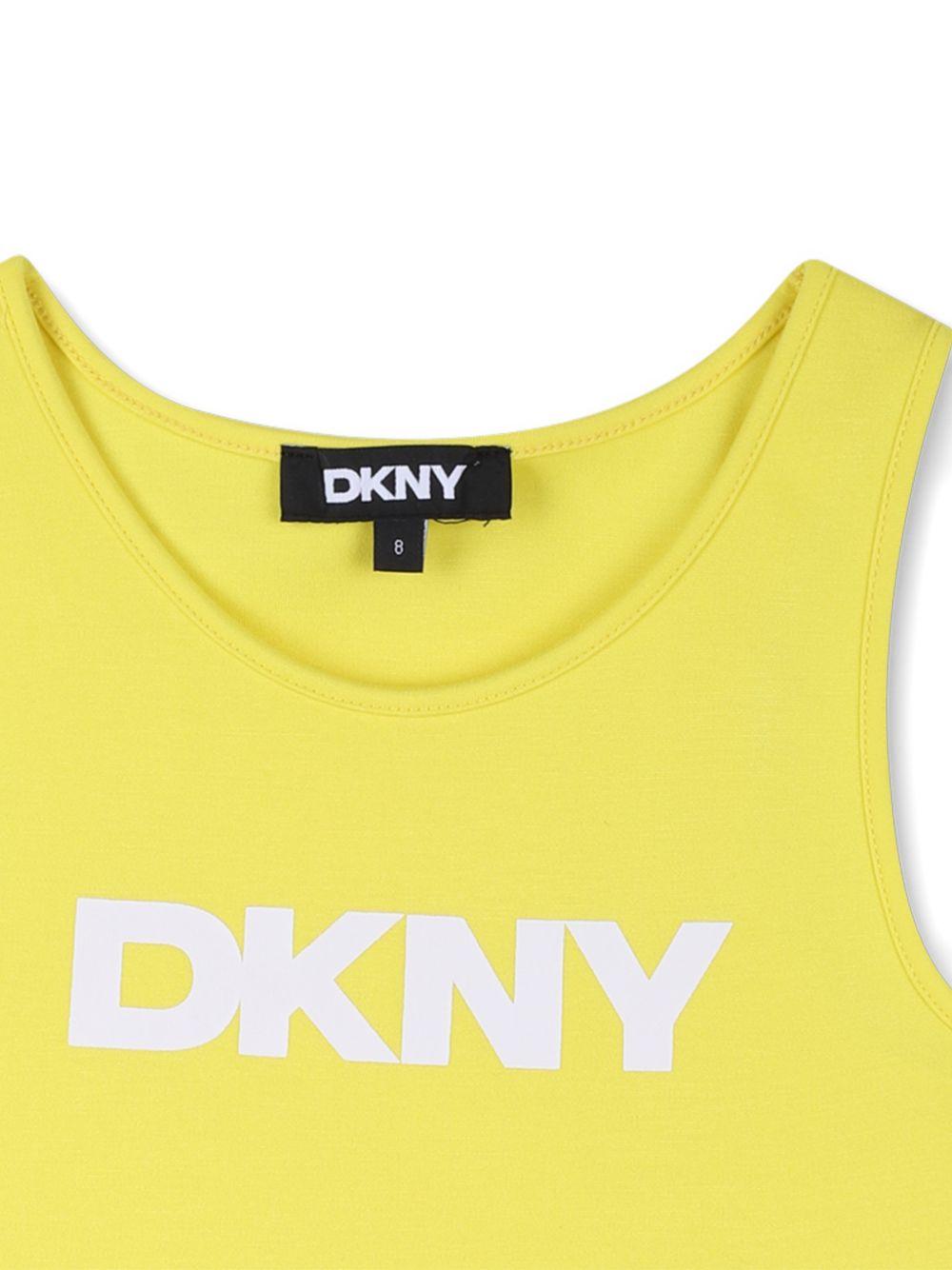 T-shirt 2 - in - 1 per bambina DKNY Kids multicolore con design a rete - Rubino Kids