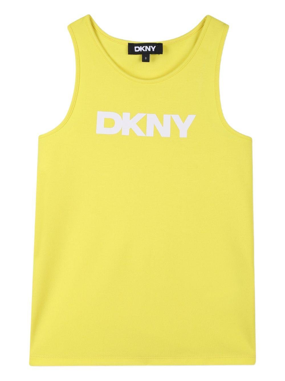 T-shirt 2 - in - 1 per bambina DKNY Kids multicolore con design a rete - Rubino Kids