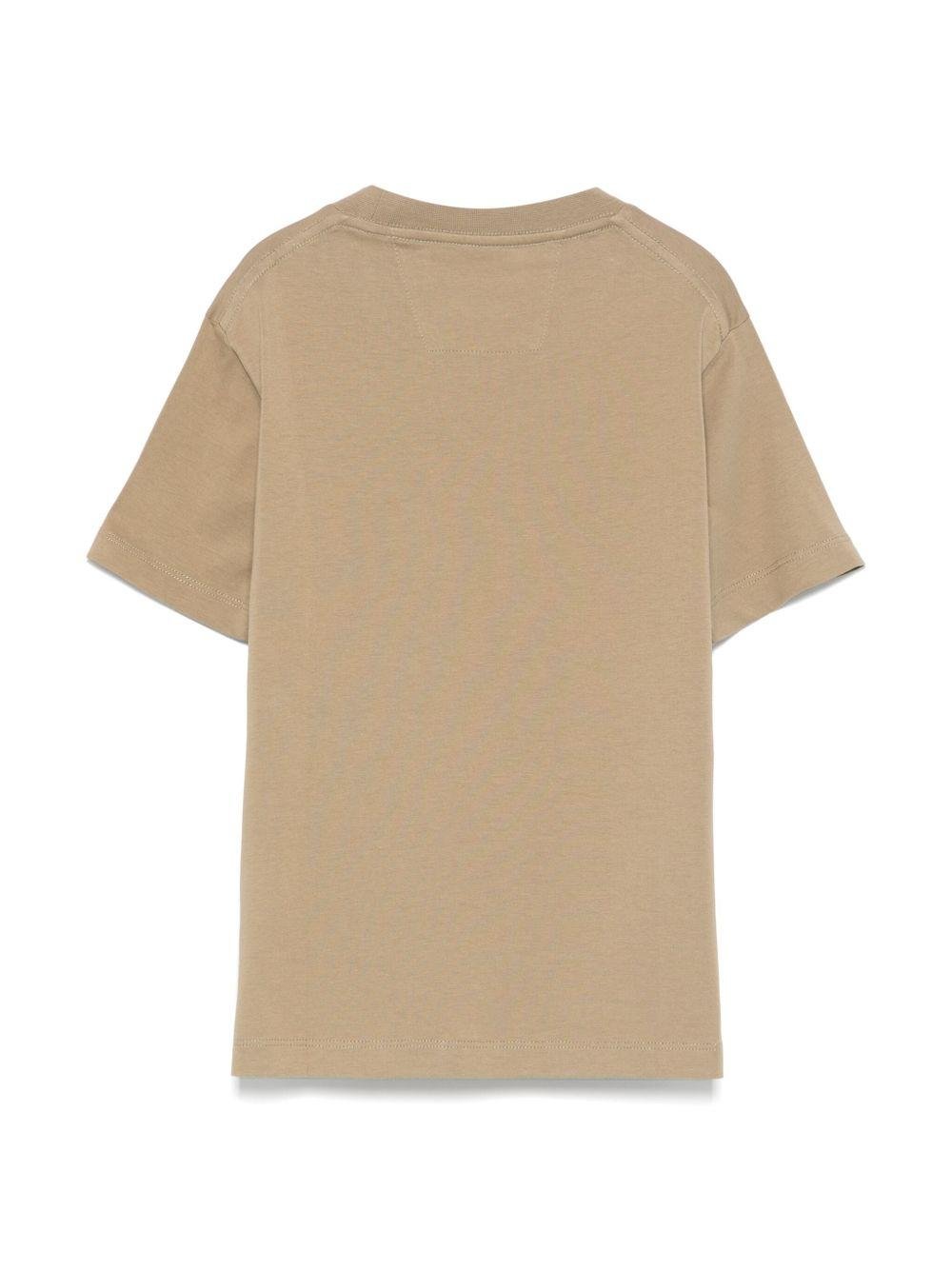 T-shirt con logo per bambino C.P. Company Kids beige con orlo dritto - Rubino Kids