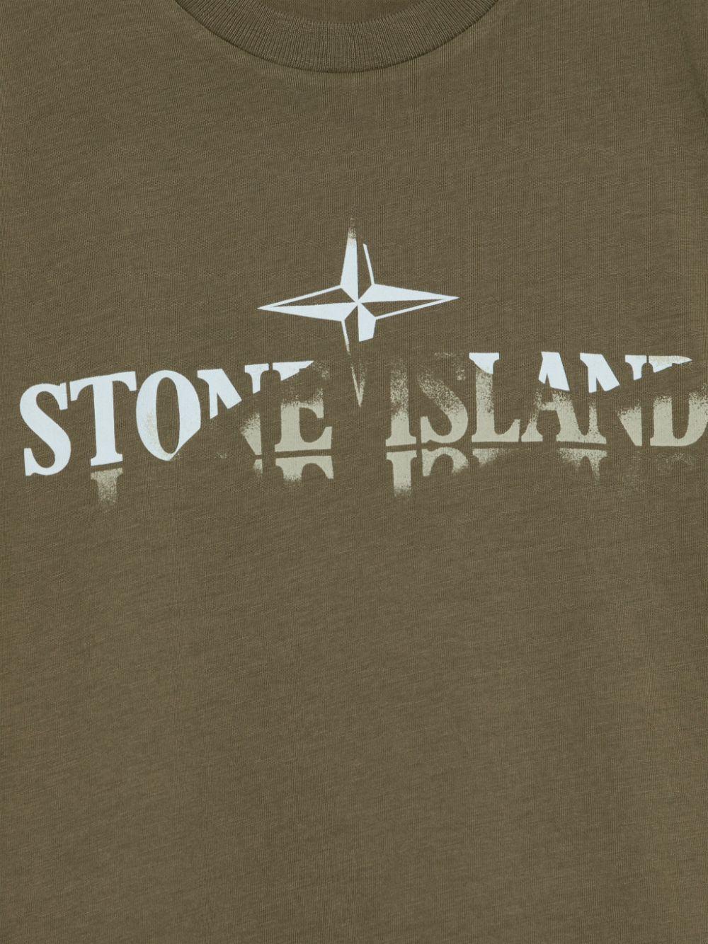 T-shirt con stampa per bambino Stone Island Junior verde - Rubino Kids