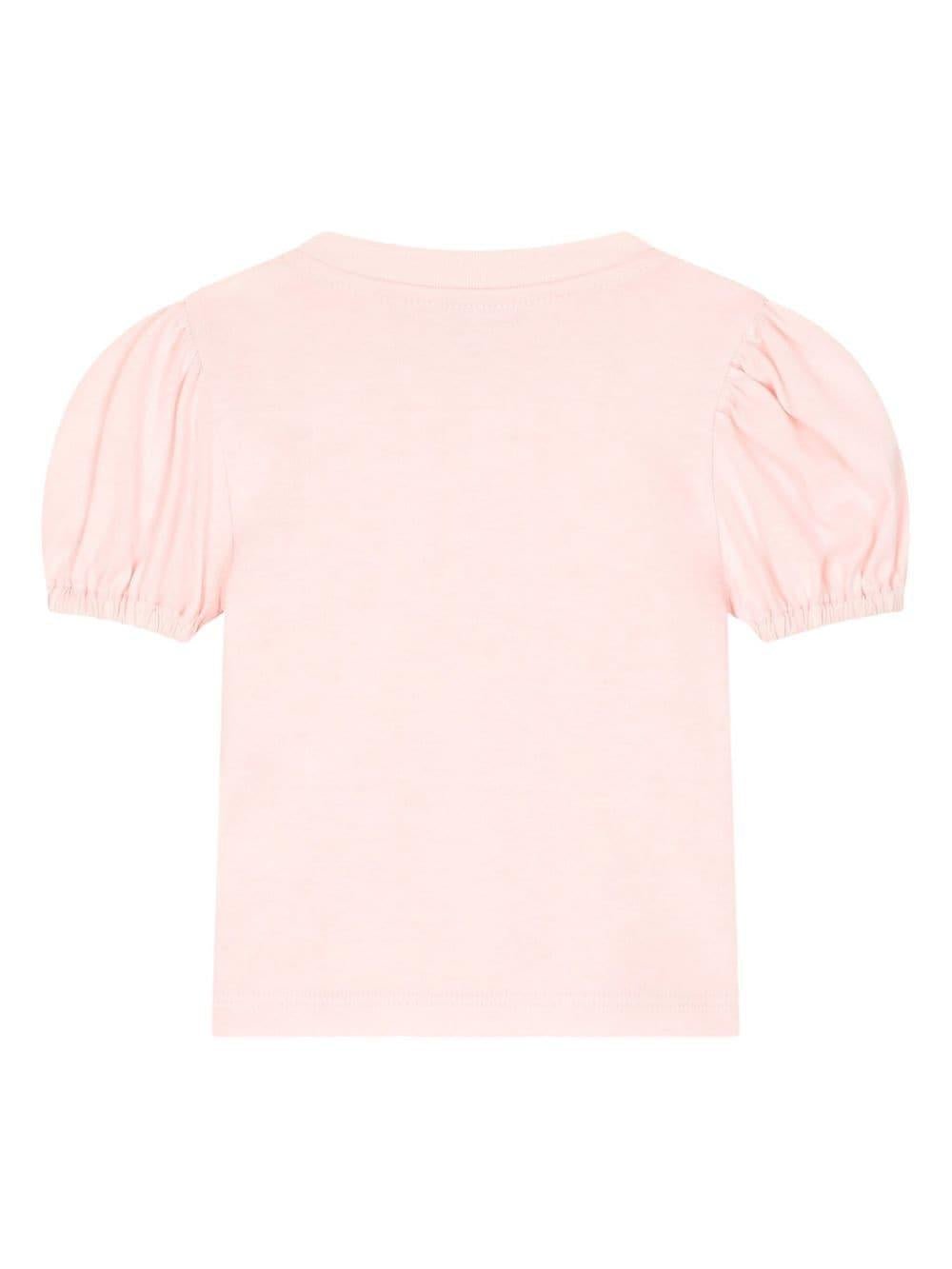 T shirt Dolce & Gabbana per bambina con logo DG e stampa tigro - Rubino Kids