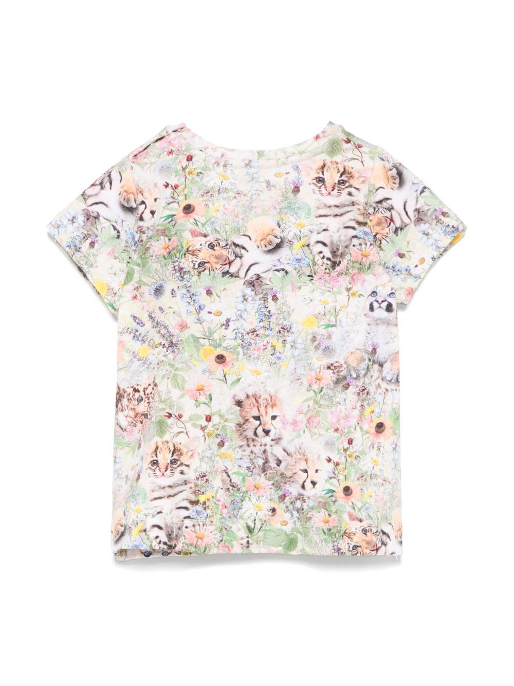 T-shirt Elly per neonata Molo multicolor con stampa a fiori - Rubino Kids
