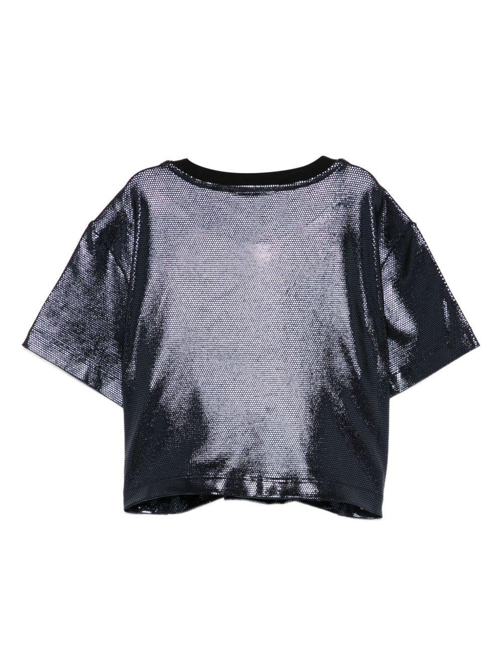 T-shirt per bambina Balmain Kids blu con ricamo - Rubino Kids
