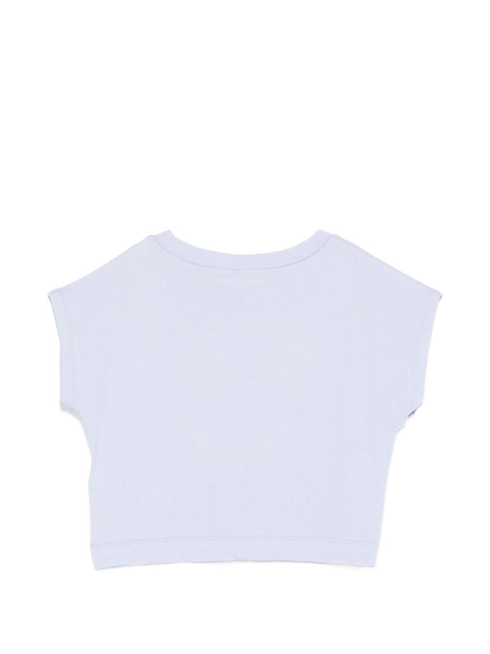 T-shirt per bambina Billieblush azzurra con stampa grafica - Rubino Kids