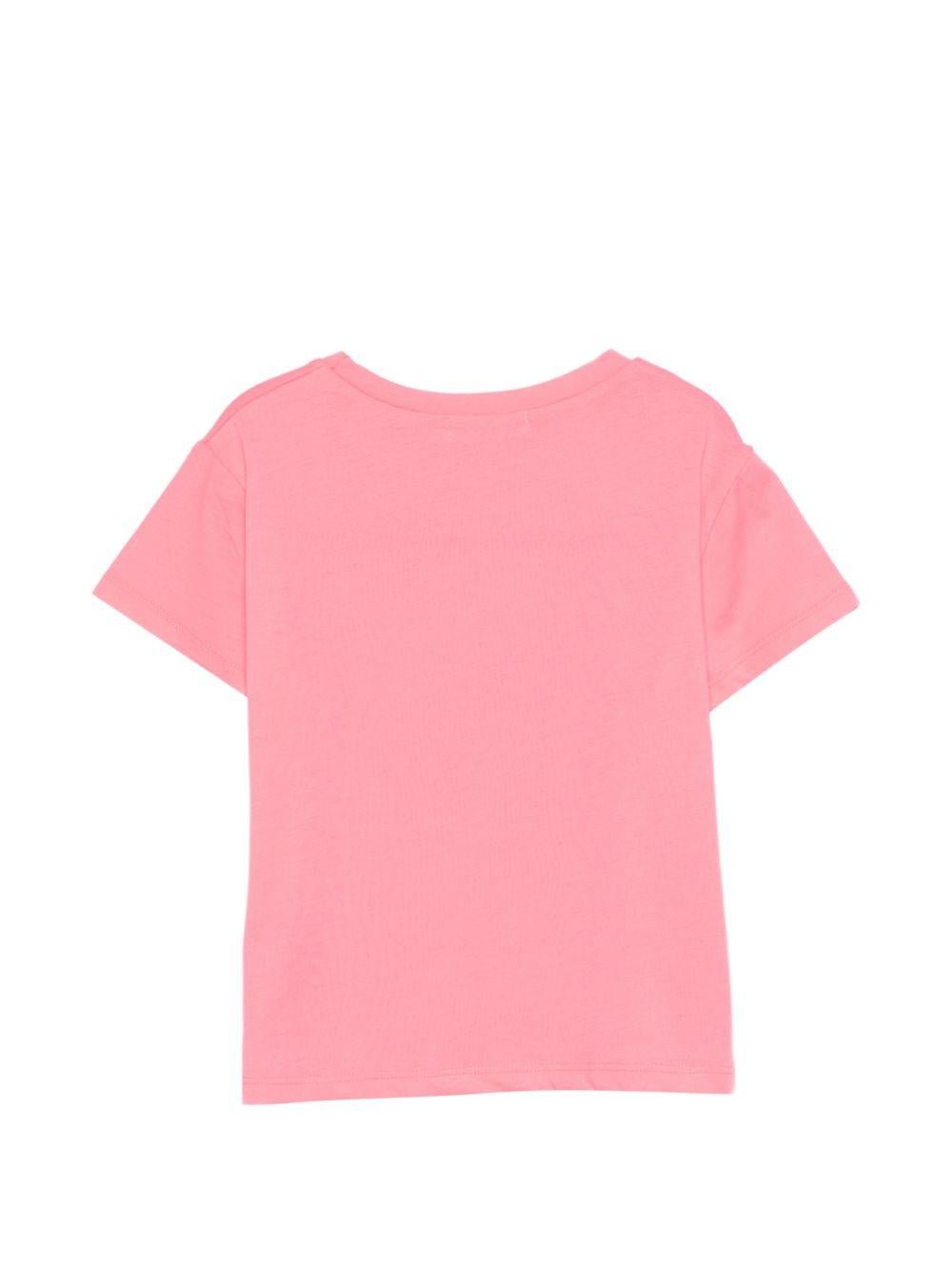 T-shirt per bambina Billieblush rosa con stampa grafica - Rubino Kids