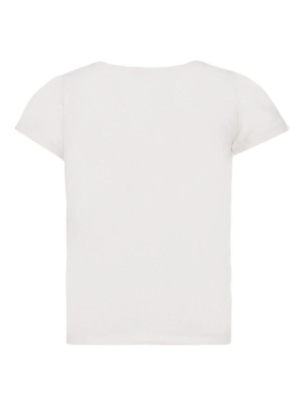 T-shirt per bambina Bonpoint bianca con stampa grafica - Rubino Kids