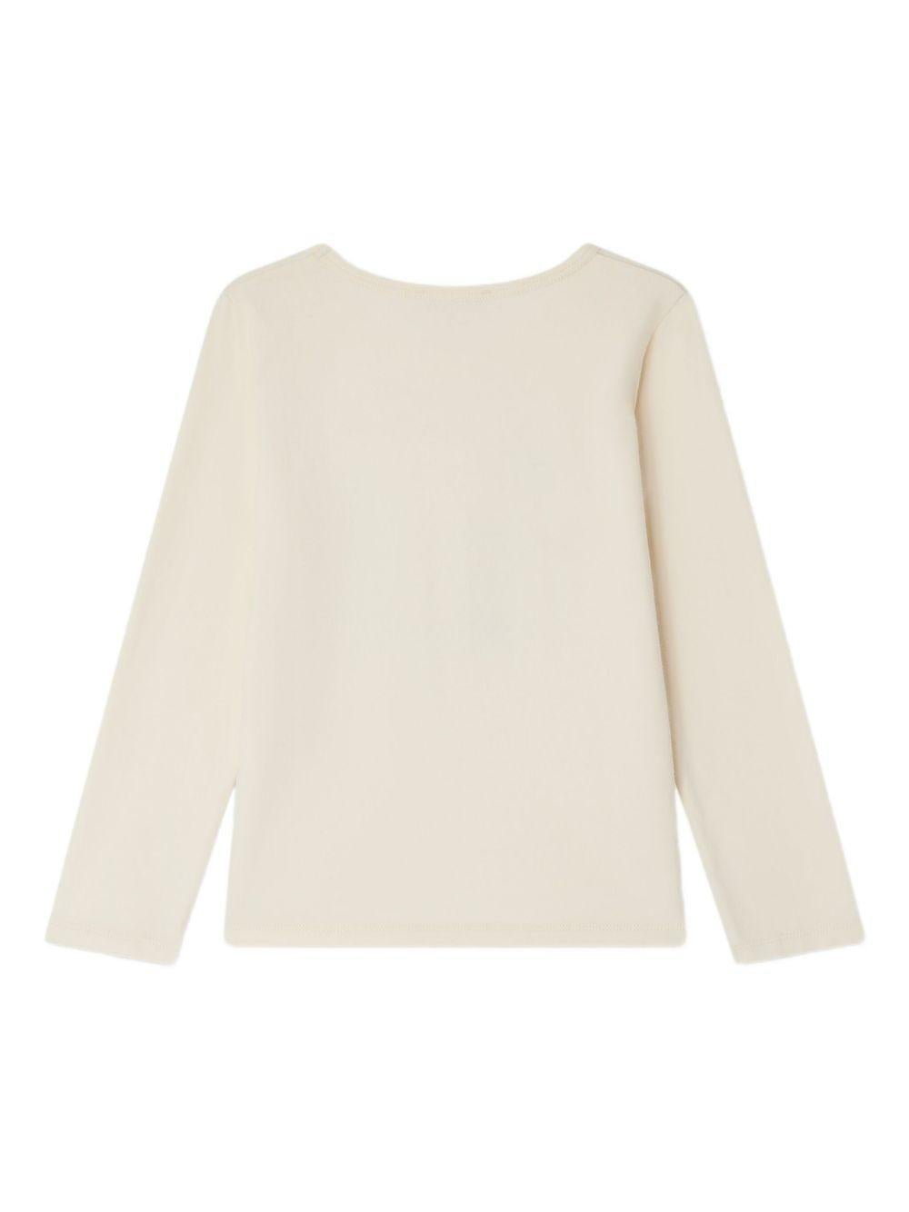 T-shirt per bambina Bonpoint color crema con grafica - Rubino Kids