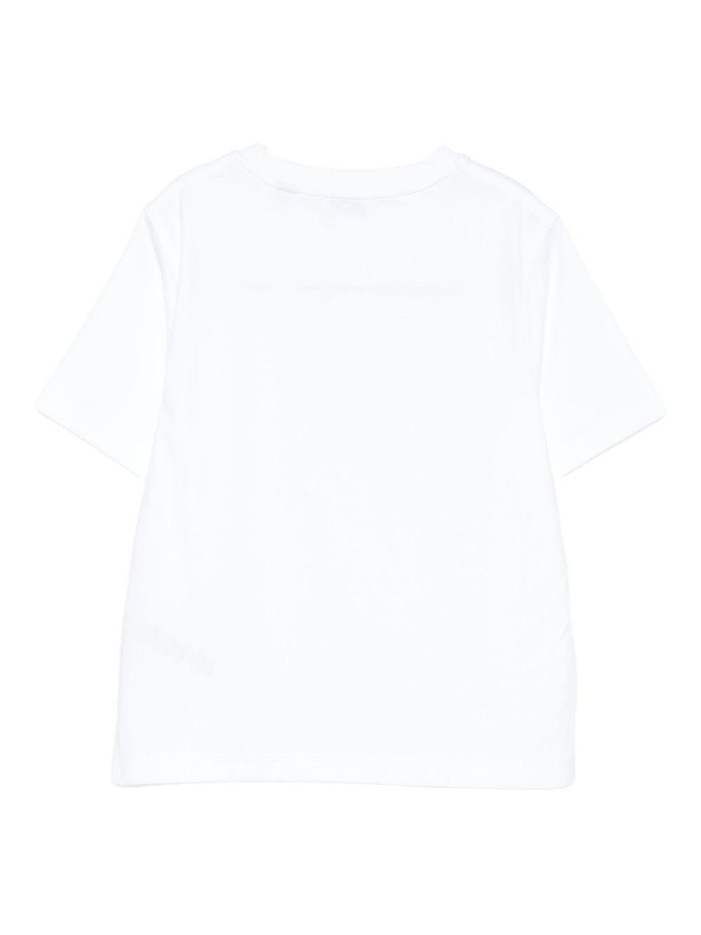T-shirt per bambina Burberry Kids bianca con stampa grafica - Rubino Kids