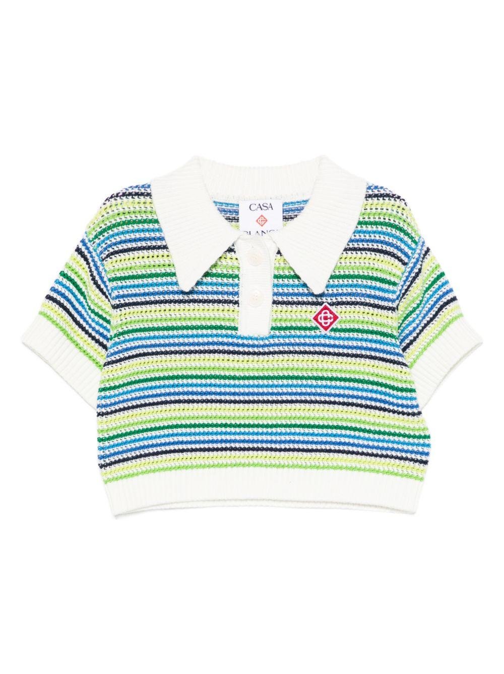 T-shirt per bambina Casablanca Kids multicolor con colletto polo - Rubino Kids