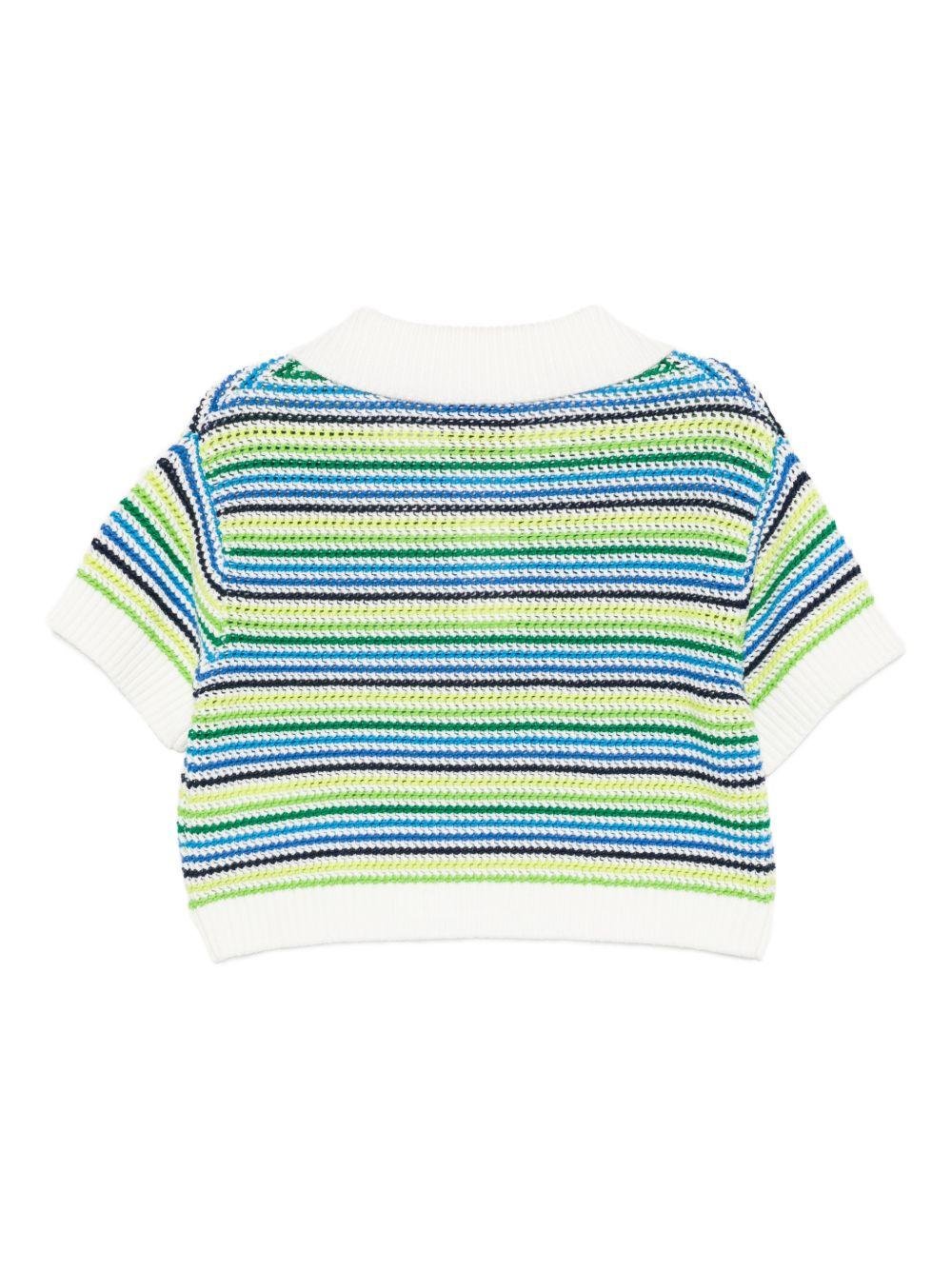 T-shirt per bambina Casablanca Kids multicolor con colletto polo - Rubino Kids