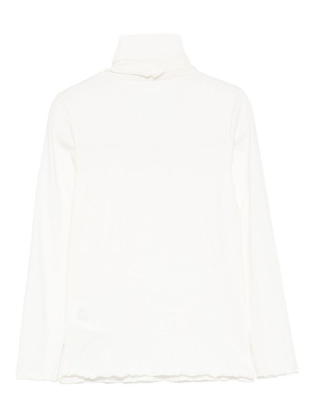 T-shirt per bambina Douuod Kids bianca con toppa con logo - Rubino Kids