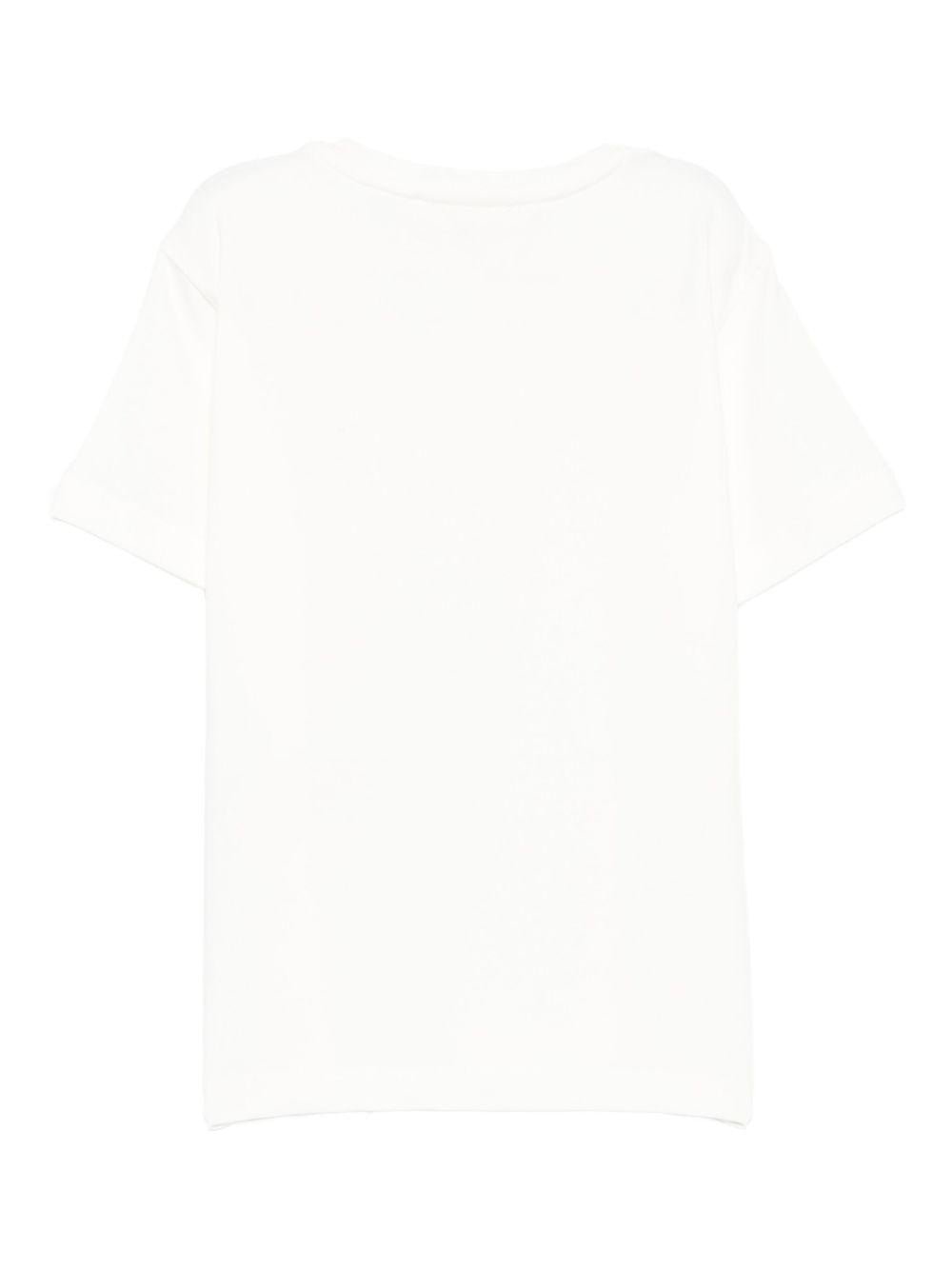 T-shirt per bambina Elisabetta Franchi La Mia Bambina avorio con logo - Rubino Kids