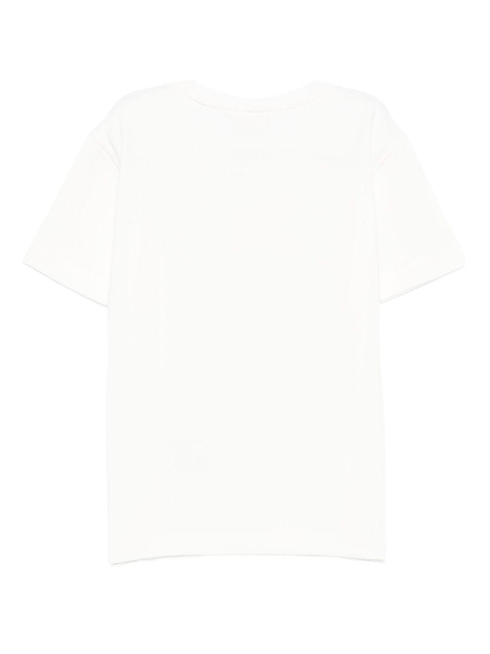 T-shirt per bambina Elisabetta Franchi La Mia Bambina bianco in cotone con logo - Rubino Kids