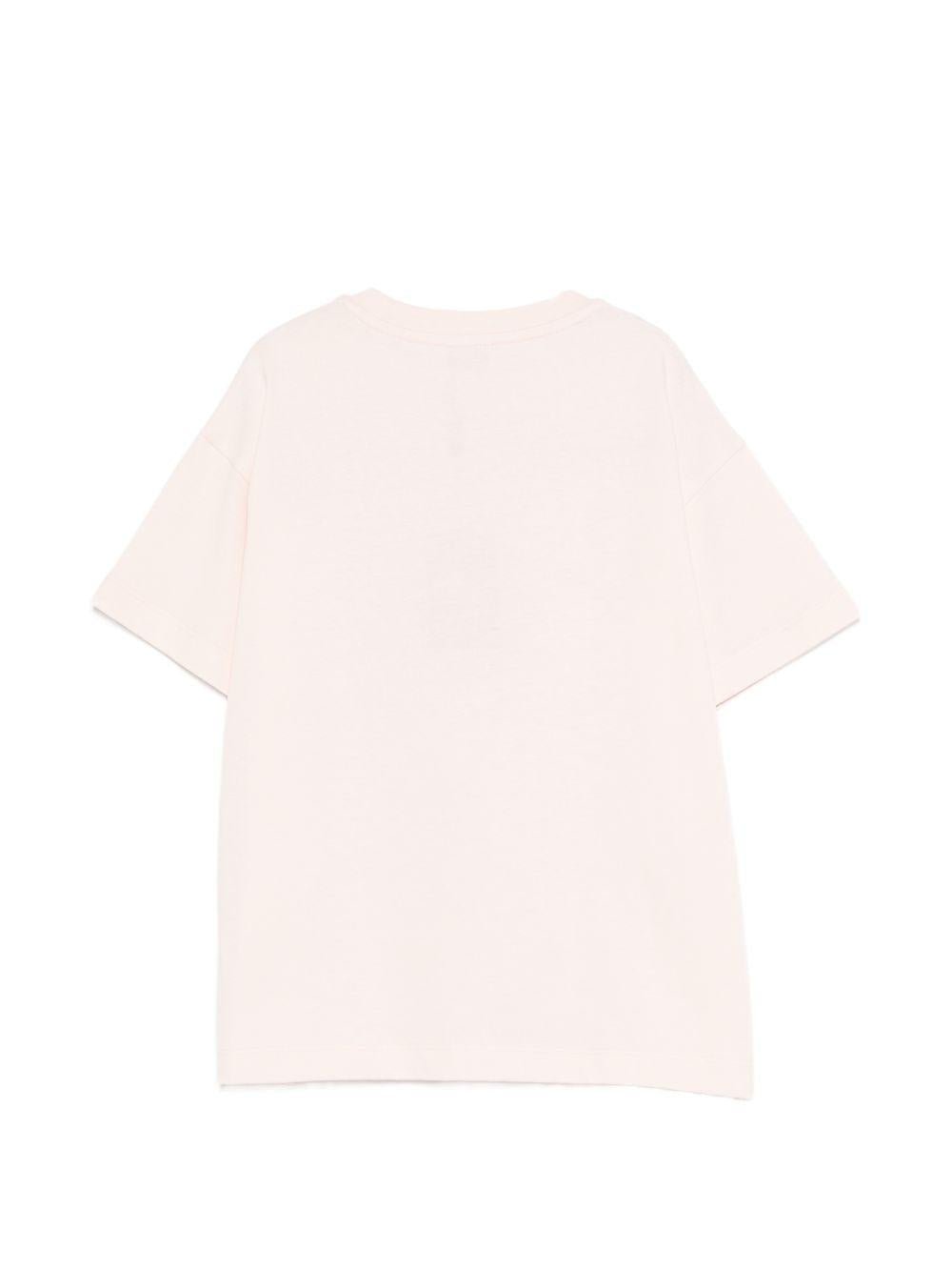 T-shirt per bambina Etro Kids rosa con logo ricamato - Rubino Kids