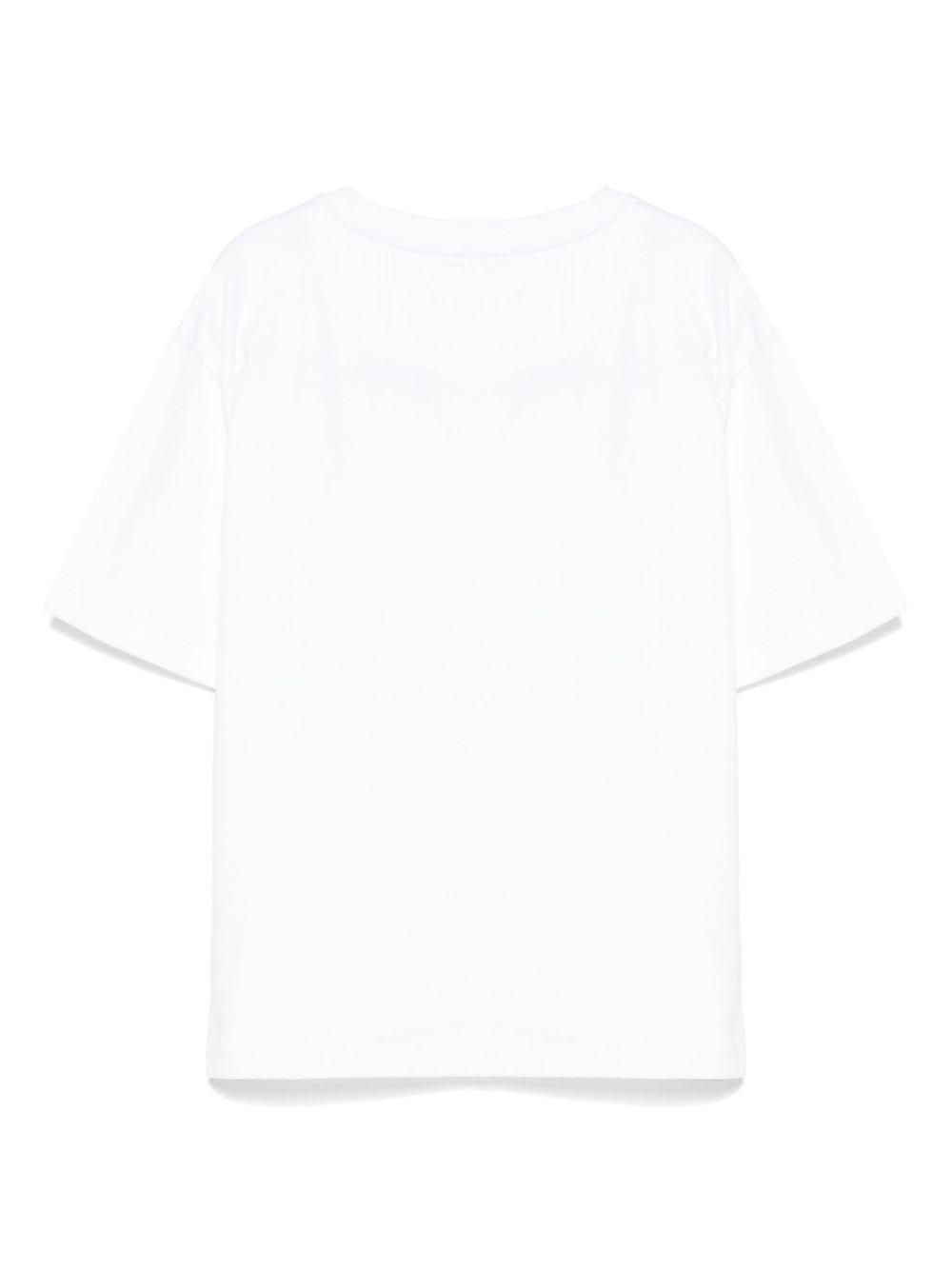 T-shirt per bambina John Richmond Junior bianco con stampa grafica - Rubino Kids