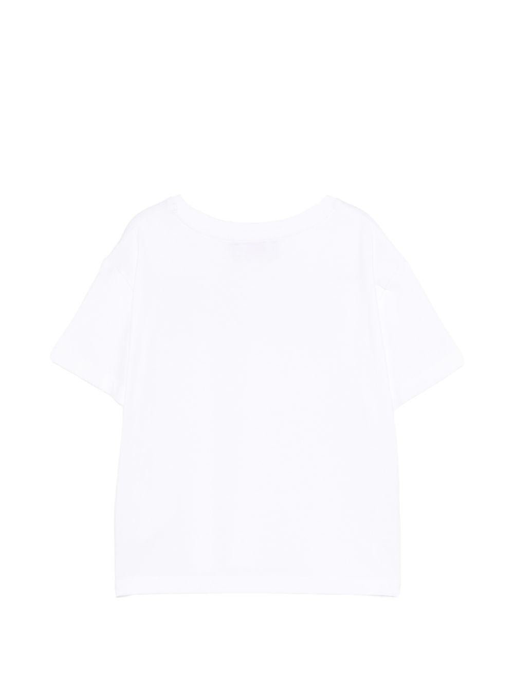 T-shirt per bambina Just Cavalli Kids bianca con stampa grafica - Rubino Kids