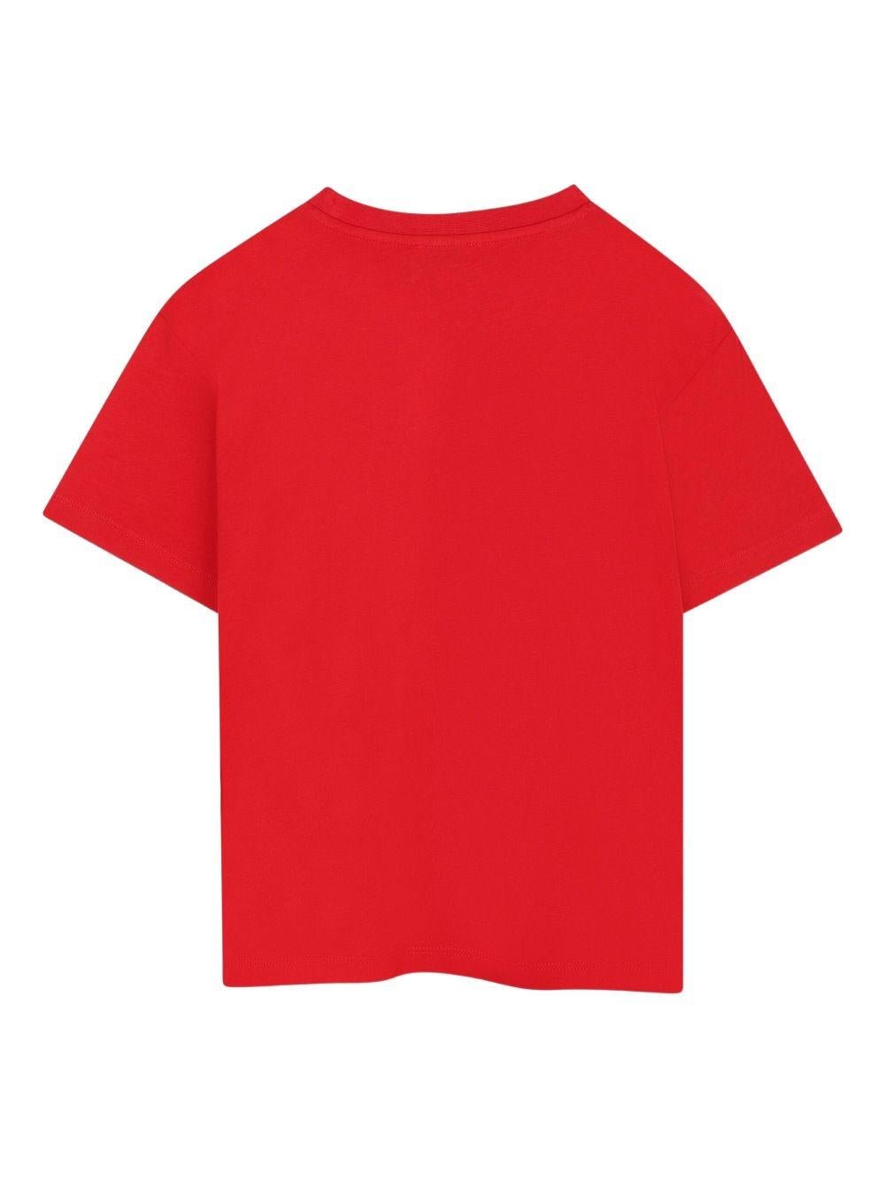 T-shirt per bambina Kenzo Kids rosso con stampa Flower - Rubino Kids