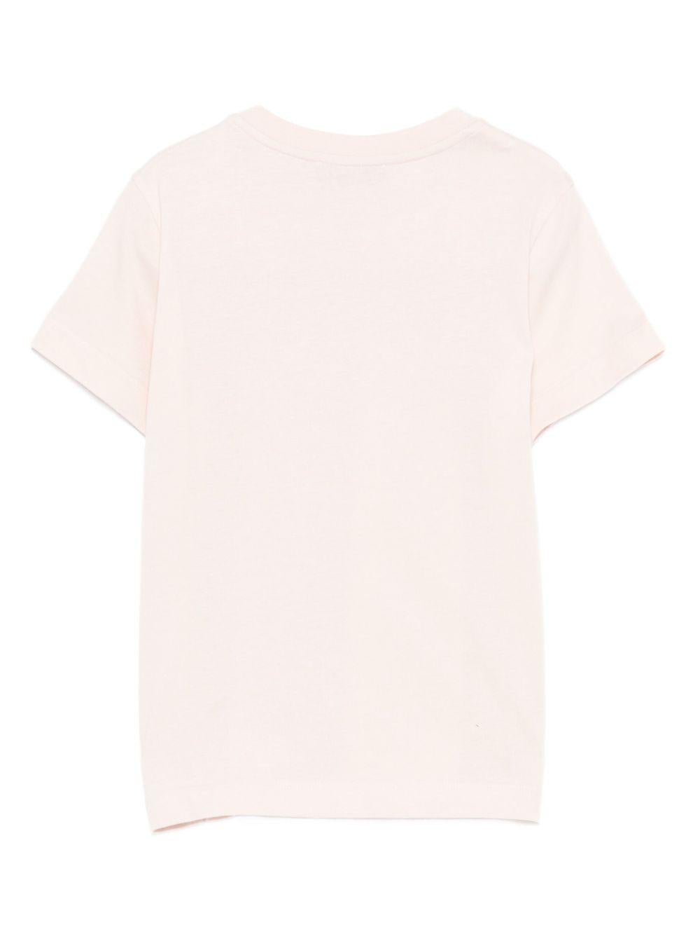 T-shirt per bambina Missoni Kids rosa con decorazione logo - Rubino Kids