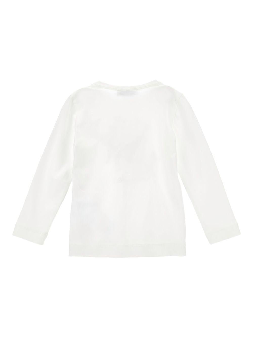 T-shirt per bambina Monnalisa bianca con stampa Bear - Rubino Kids