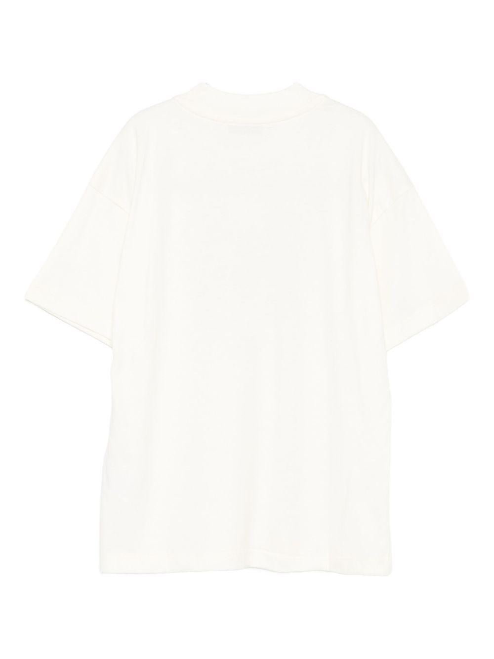T-shirt per bambina MSGM Kids bianca con logo sul davanti - Rubino Kids